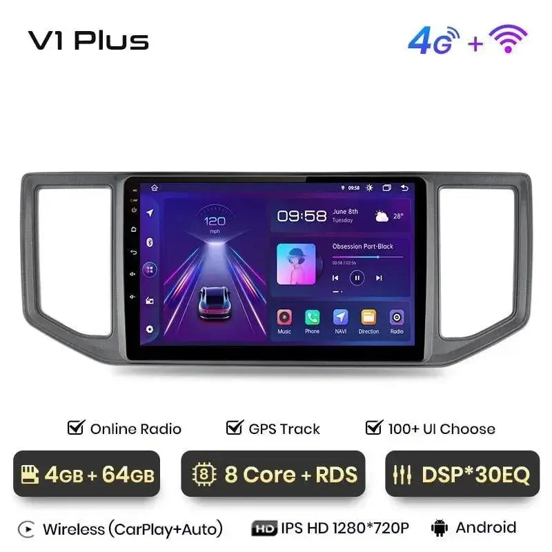 Radio Android do Volkswagen VW Crafter (2017-2021) CarPlay Android Auto 4G WiFi GPS DSP