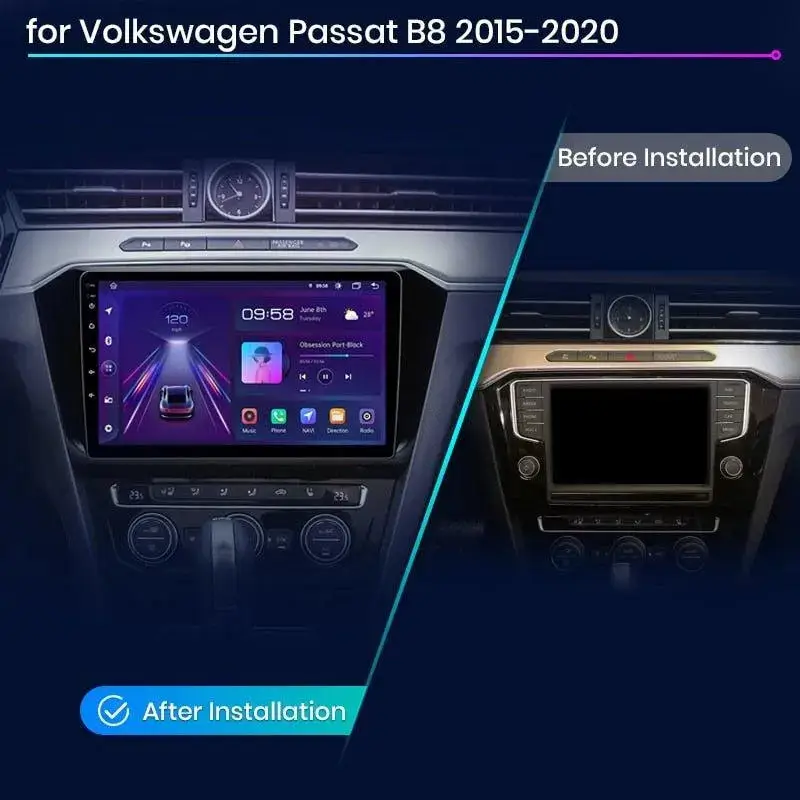 Radio Android do Volkswagen VW Passat B8 (2015-2020) CarPlay Android Auto 4G WiFi GPS DSP