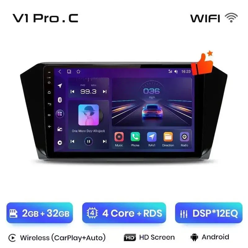 Radio Android do Volkswagen VW Passat B8 (2015-2020) CarPlay Android Auto 4G WiFi GPS DSP