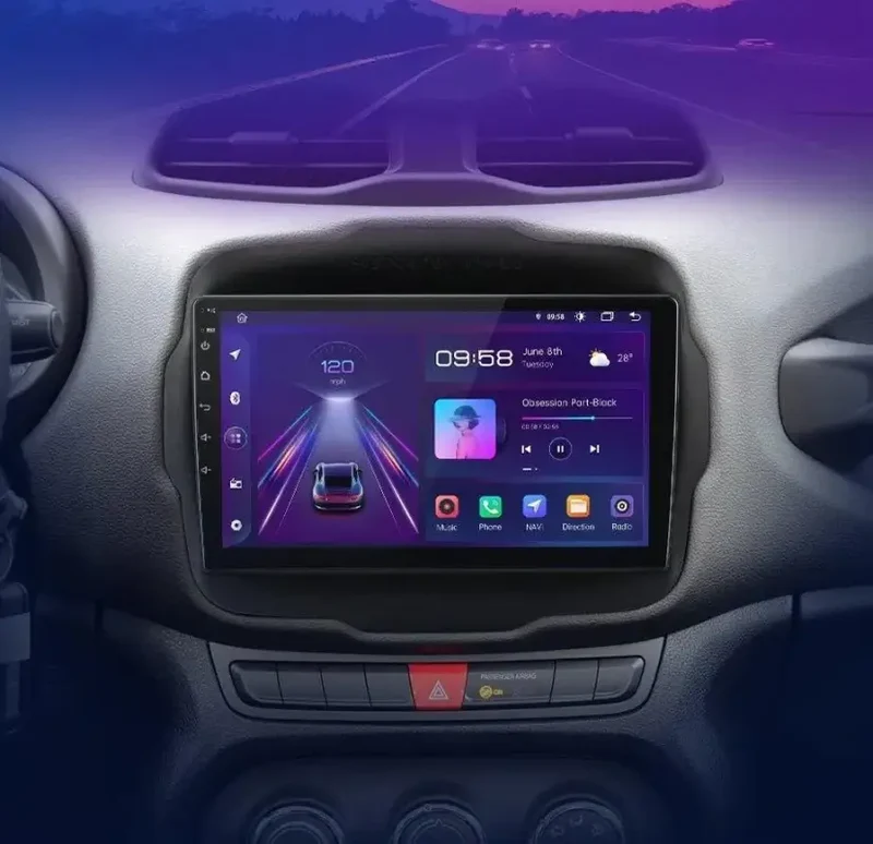 Radio Android do Jeep Renegade (2016-2020) CarPlay Android Auto 4G WiFi GPS DSP