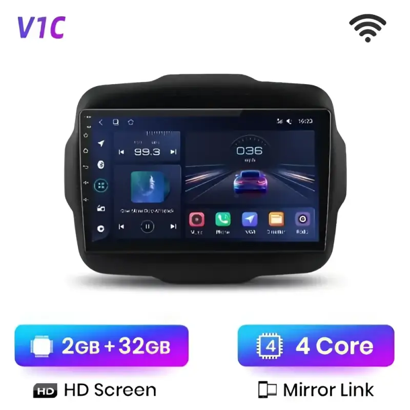 Radio Android do Jeep Renegade (2016-2020) CarPlay Android Auto 4G WiFi GPS DSP