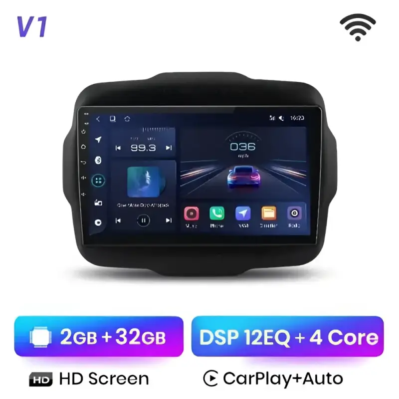 Radio Android do Jeep Renegade (2016-2020) CarPlay Android Auto 4G WiFi GPS DSP