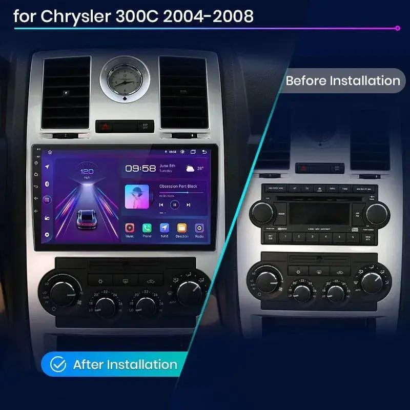 Radio Android do Chrysler 300C Aspen (2004-2008) CarPlay Android Auto 4G WiFi GPS DSP