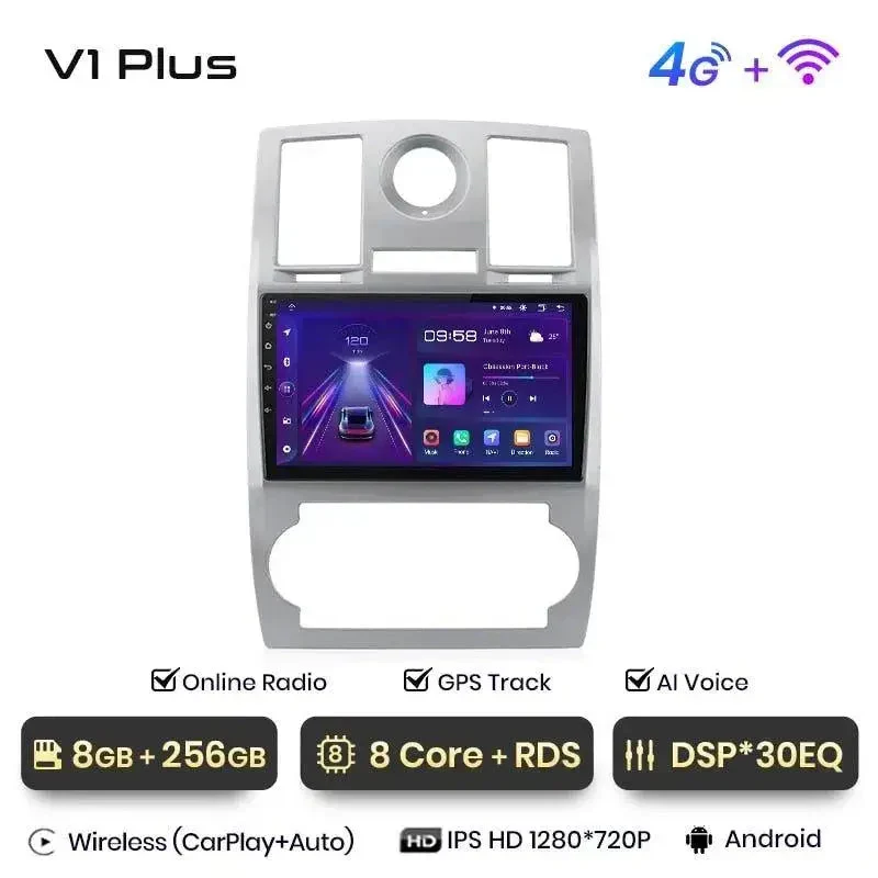Radio Android do Chrysler 300C Aspen (2004-2008) CarPlay Android Auto 4G WiFi GPS DSP