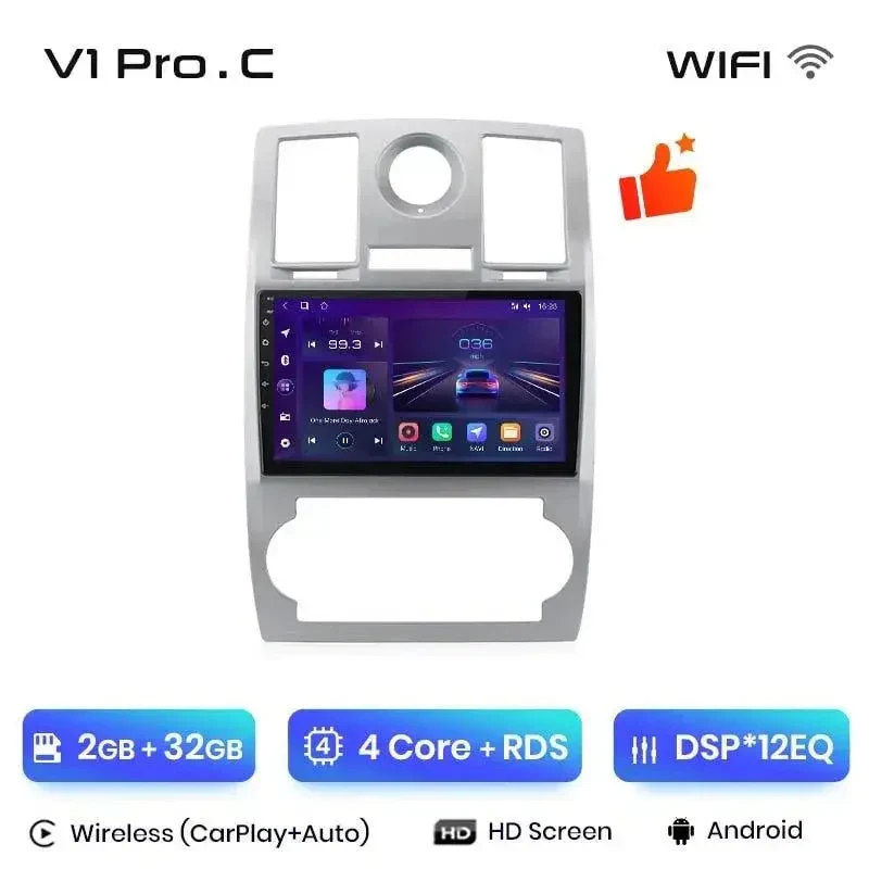 Radio Android do Chrysler 300C Aspen (2004-2008) CarPlay Android Auto 4G WiFi GPS DSP
