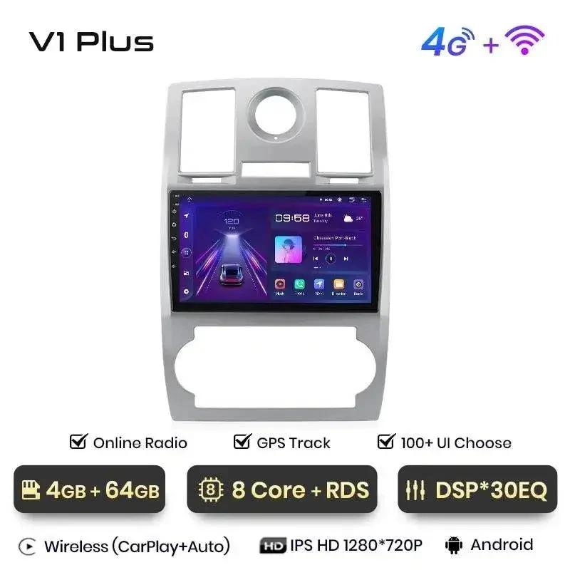 Radio Android do Chrysler 300C Aspen (2004-2008) CarPlay Android Auto 4G WiFi GPS DSP