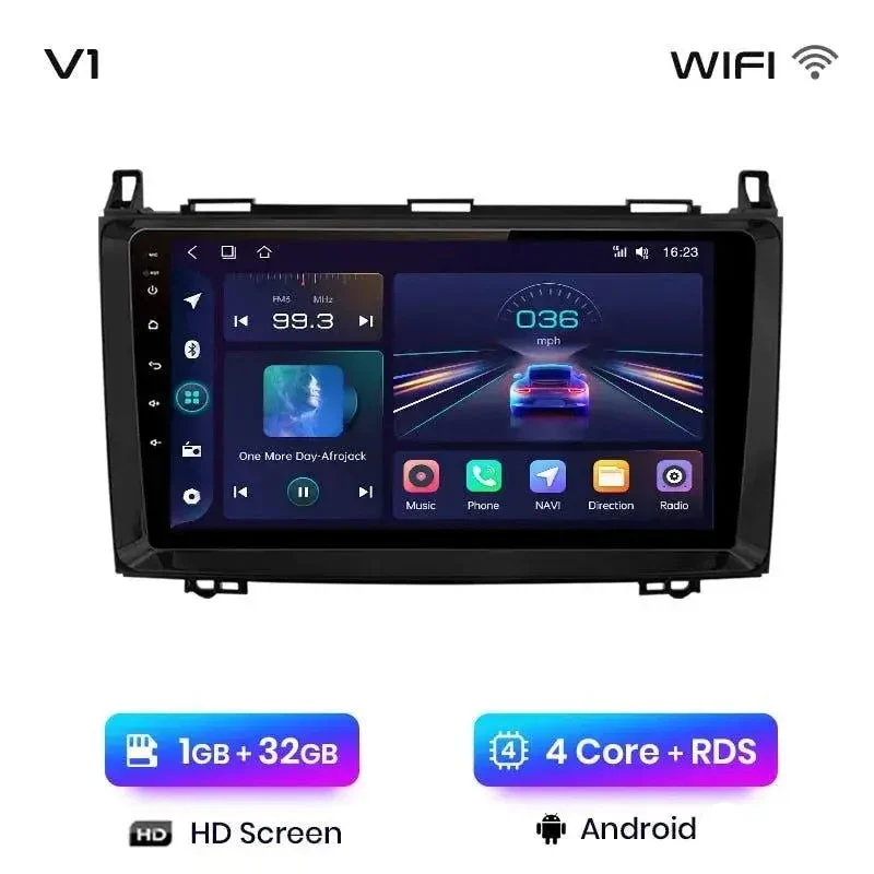 Radio Android do Mercedes-Benz W169 W245 B200 Sprinter W906 Vito W639 CarPlay Android Auto 4G WiFi GPS DSP