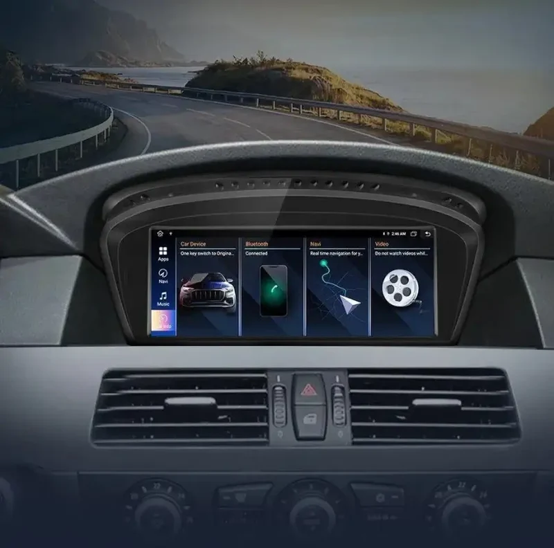Radio Android do BMW Serii 5 E60 E61 E63 E64 Serii 3 E90 E91 E92 Dedykowany CarPlay Android Auto 4G WiFi GPS DSP Ekran