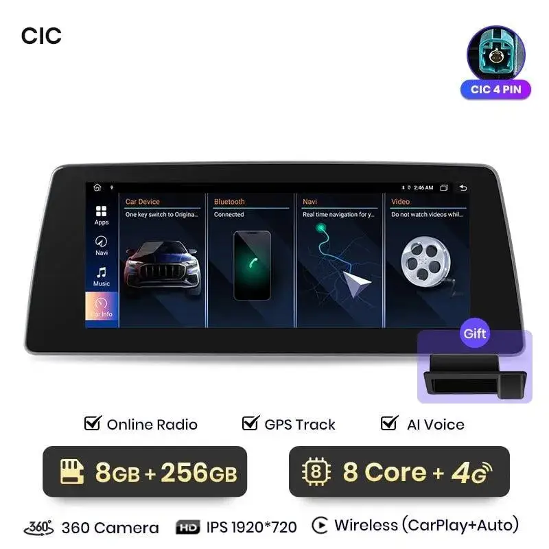 Radio Android do BMW Serii 5 E60 E61 E63 E64 Serii 3 E90 E91 E92 Dedykowany CarPlay Android Auto 4G WiFi GPS DSP Ekran