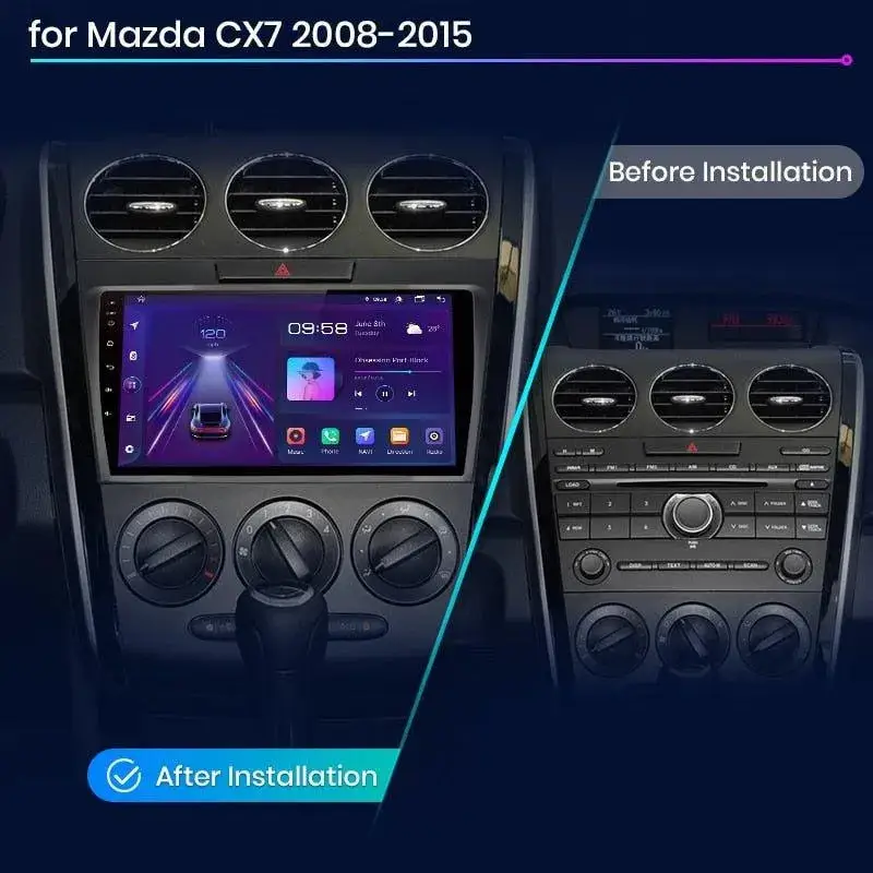 Radio Android do Mazda CX-7 (2008-2015) CarPlay Android Auto 4G WiFi GPS DSP
