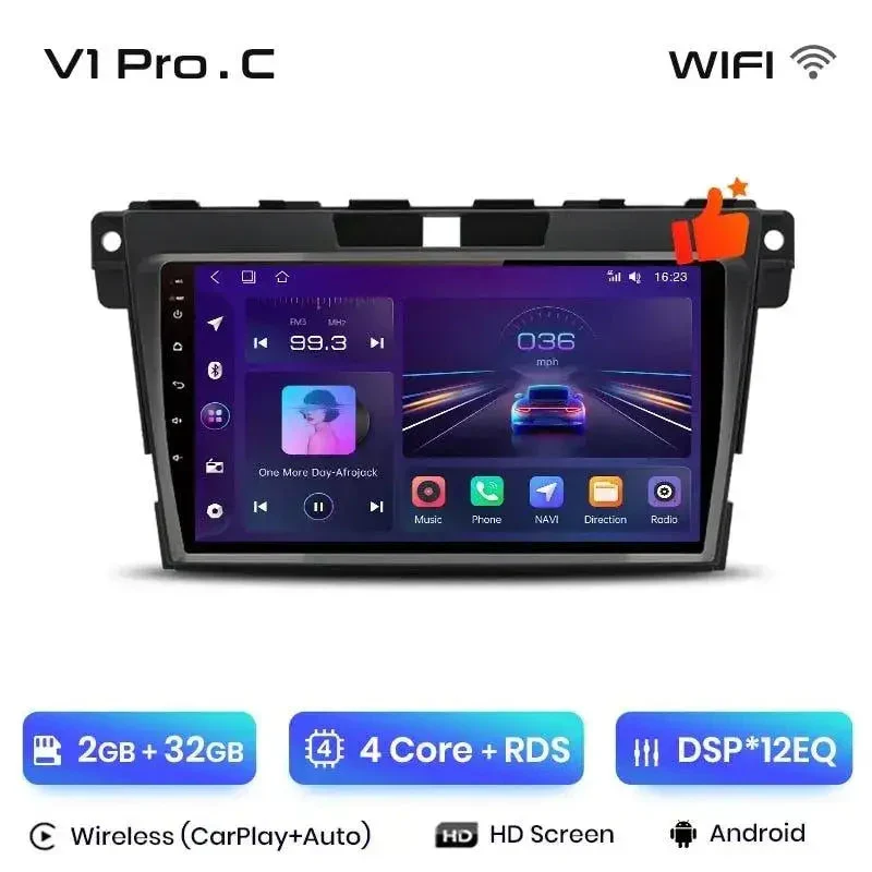 Radio Android do Mazda CX-7 (2008-2015) CarPlay Android Auto 4G WiFi GPS DSP