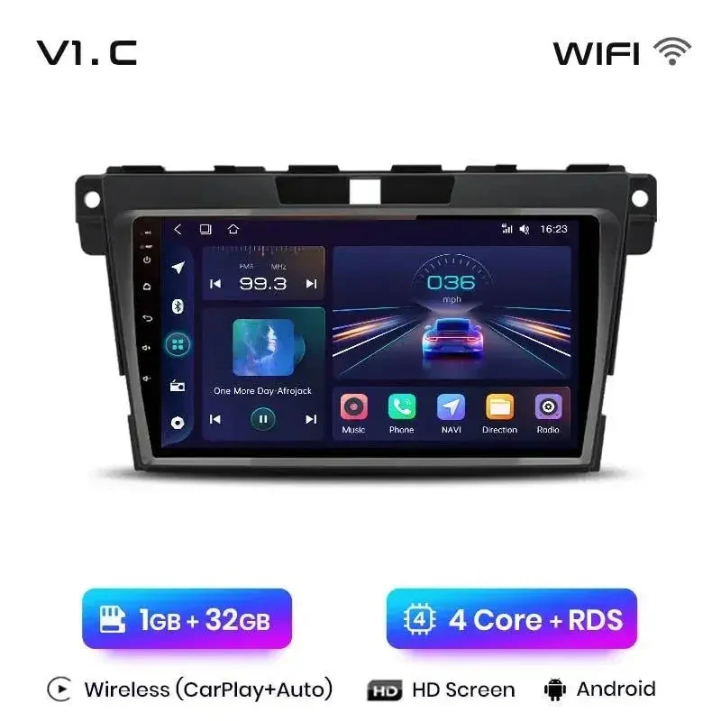 Radio Android do Mazda CX-7 (2008-2015) CarPlay Android Auto 4G WiFi GPS DSP