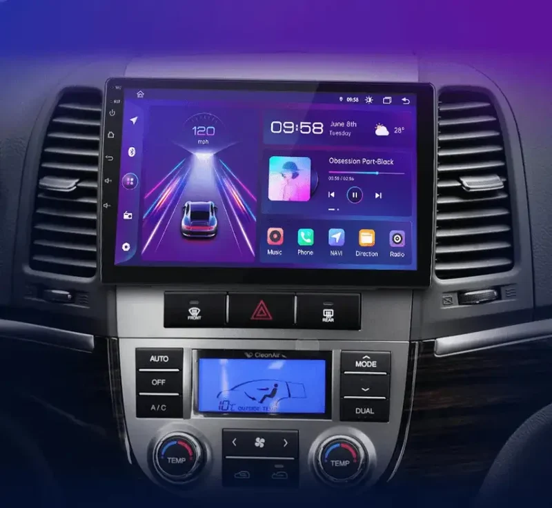 Radio Android do Hyundai Santa Fe II (2006-2012) CarPlay Android Auto 4G WiFi GPS DSP
