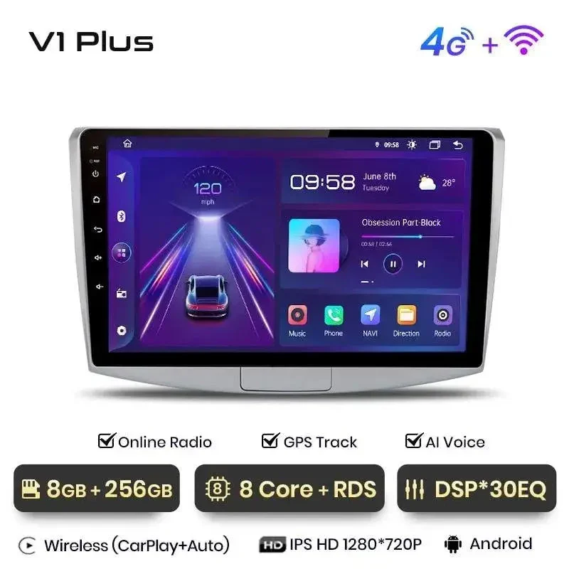 Radio Android do Volkswagen VW Passat B6 B7 CC (2005-2015) CarPlay Android Auto 4G WiFi GPS DSP