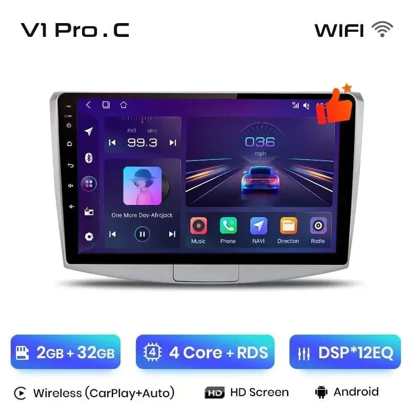 Radio Android do Volkswagen VW Passat B6 B7 CC (2005-2015) CarPlay Android Auto 4G WiFi GPS DSP