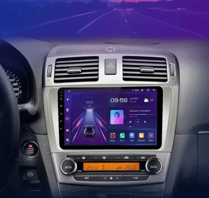 Radio Android do Toyota Avensis T27 (2008-2015) CarPlay Android Auto 4G WiFi GPS DSP