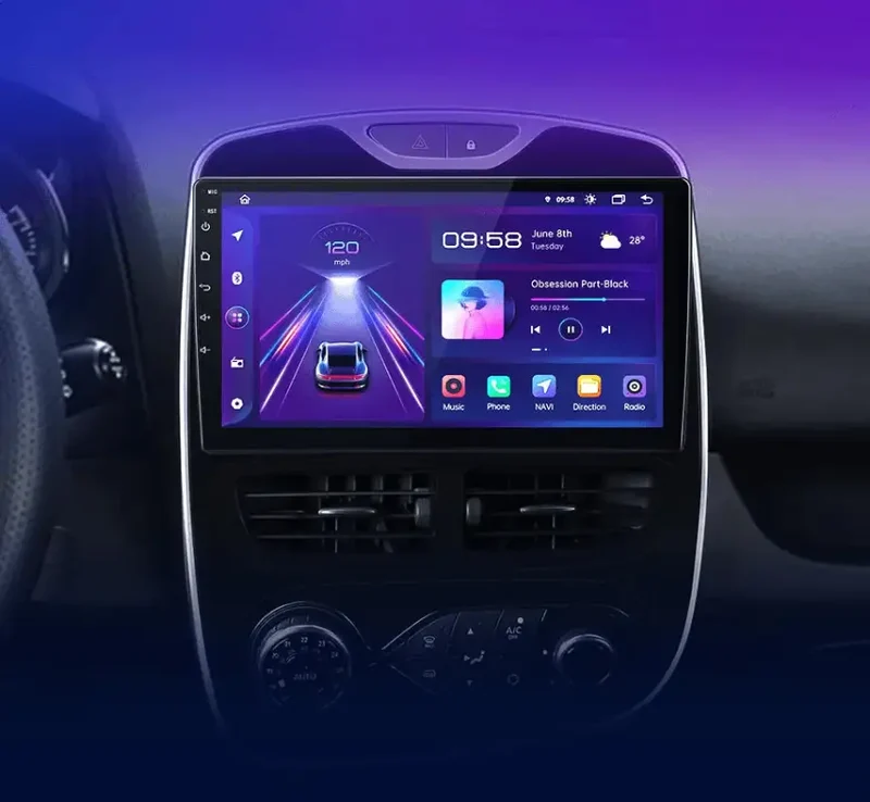 Radio Android do Renault Clio IV (2016-2019) CarPlay Android Auto 4G WiFi GPS DSP