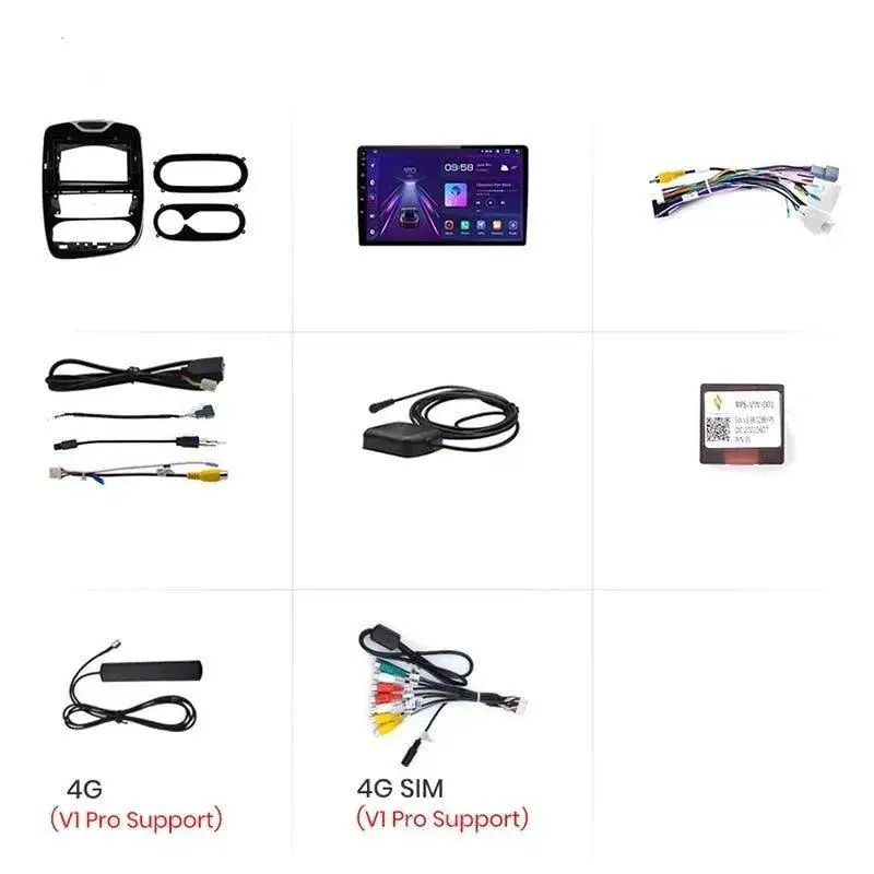 Radio Android do Renault Clio IV (2016-2019) CarPlay Android Auto 4G WiFi GPS DSP