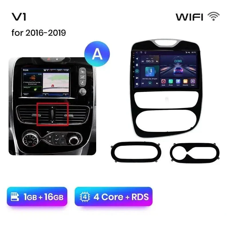 Radio Android do Renault Clio IV (2016-2019) CarPlay Android Auto 4G WiFi GPS DSP