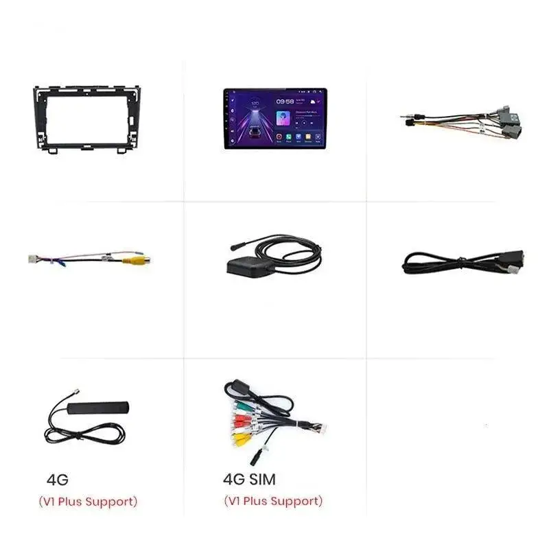 Radio Android do Honda CR-V III (2007-2011) CarPlay Android Auto 4G WiFi GPS DSP