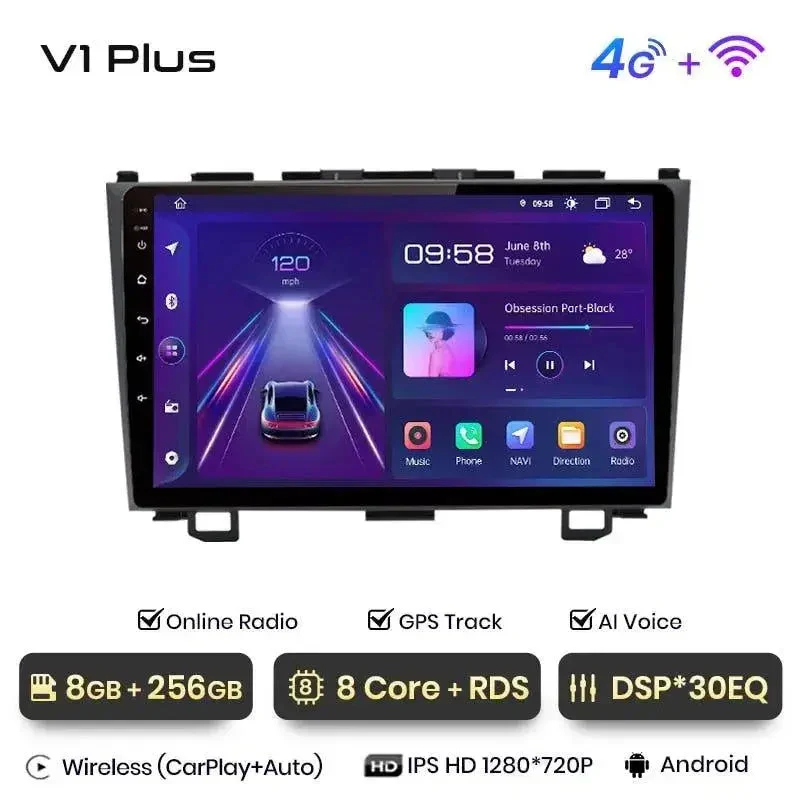 Radio Android do Honda CR-V III (2007-2011) CarPlay Android Auto 4G WiFi GPS DSP