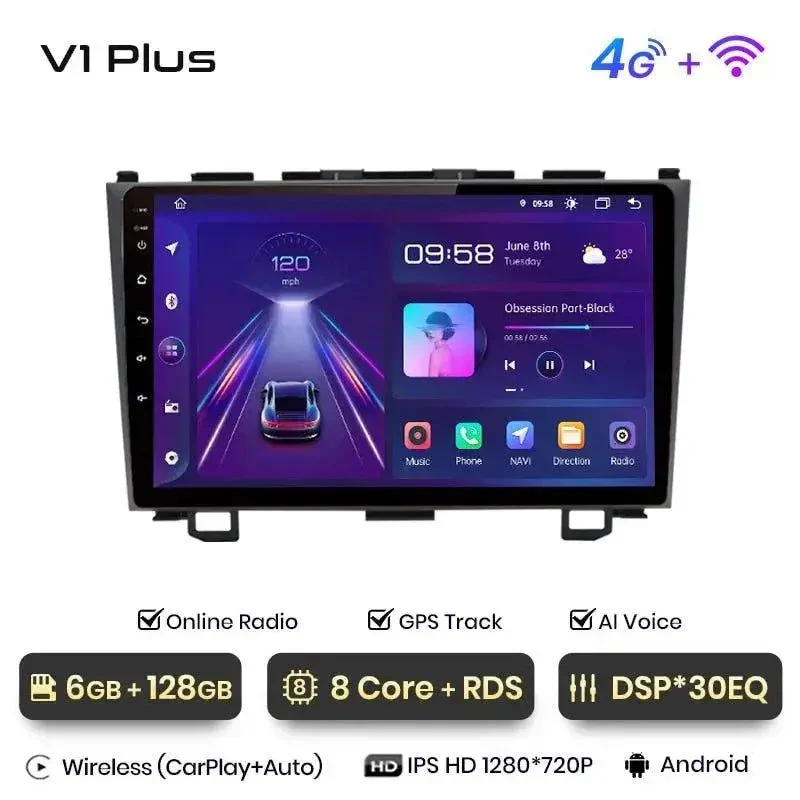 Radio Android do Honda CR-V III (2007-2011) CarPlay Android Auto 4G WiFi GPS DSP