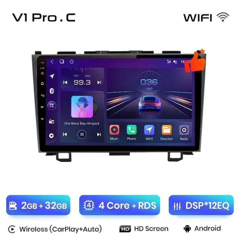 Radio Android do Honda CR-V III (2007-2011) CarPlay Android Auto 4G WiFi GPS DSP