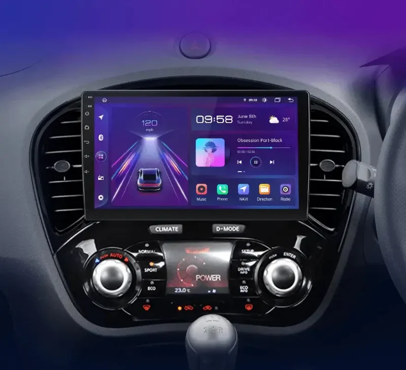 Radio Android do Nissan Juke (2010-2014) CarPlay Android Auto 4G WiFi GPS DSP