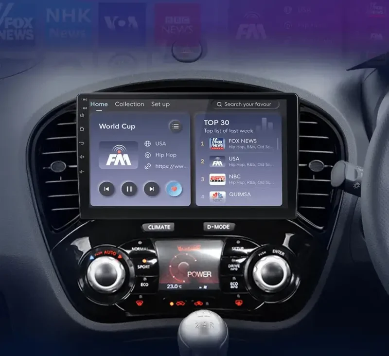 Radio Android do Nissan Juke (2010-2014) CarPlay Android Auto 4G WiFi GPS DSP