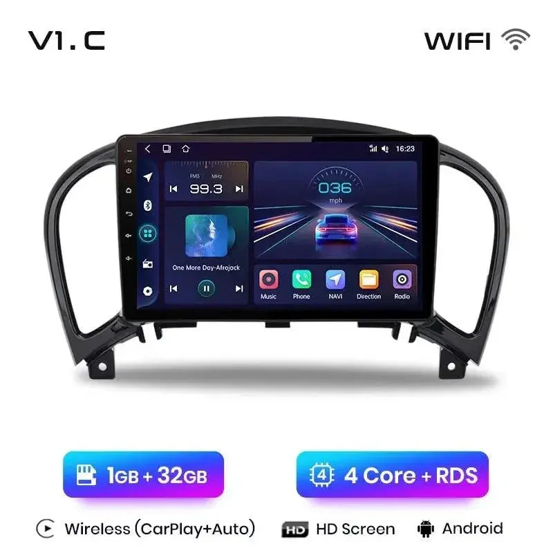 Radio Android do Nissan Juke (2010-2014) CarPlay Android Auto 4G WiFi GPS DSP