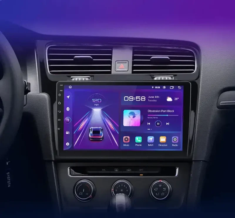 Radio Android do Volkswagen VW Golf 7 (VII) (2013-2017) CarPlay Android Auto 4G WiFi GPS DSP
