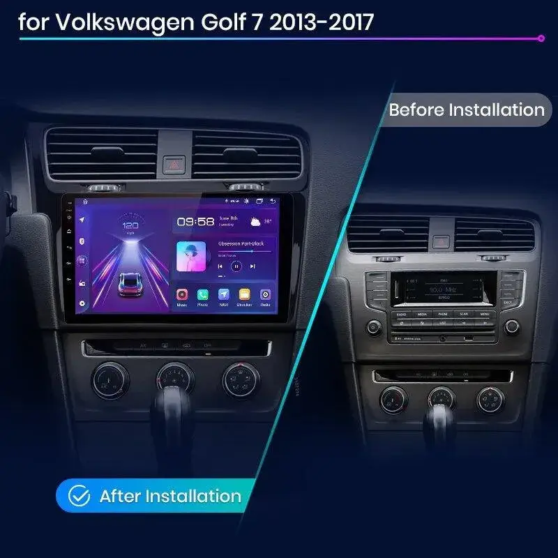 Radio Android do Volkswagen VW Golf 7 (VII) (2013-2017) CarPlay Android Auto 4G WiFi GPS DSP
