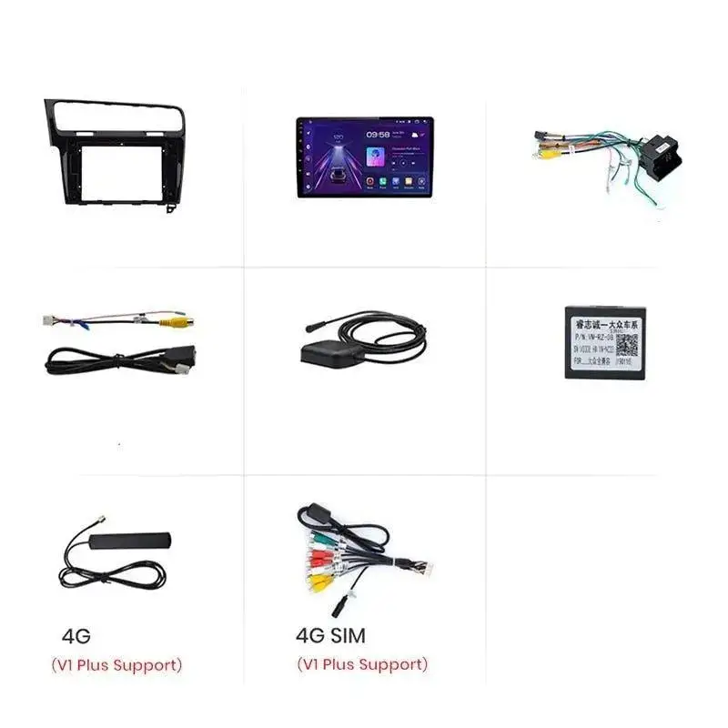 Radio Android do Volkswagen VW Golf 7 (VII) (2013-2017) CarPlay Android Auto 4G WiFi GPS DSP