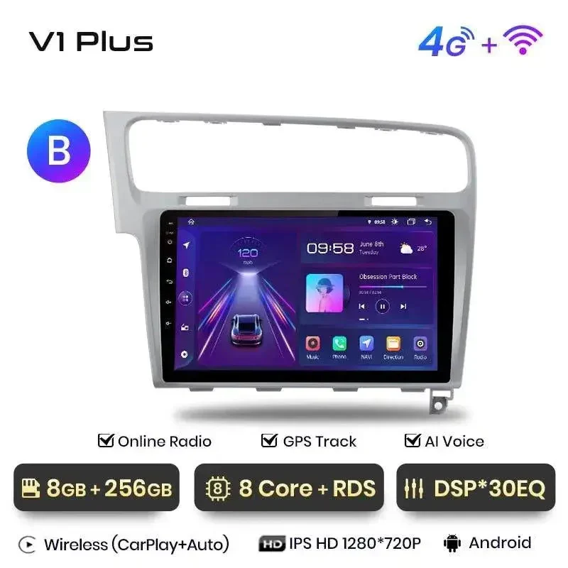 Radio Android do Volkswagen VW Golf 7 (VII) (2013-2017) CarPlay Android Auto 4G WiFi GPS DSP
