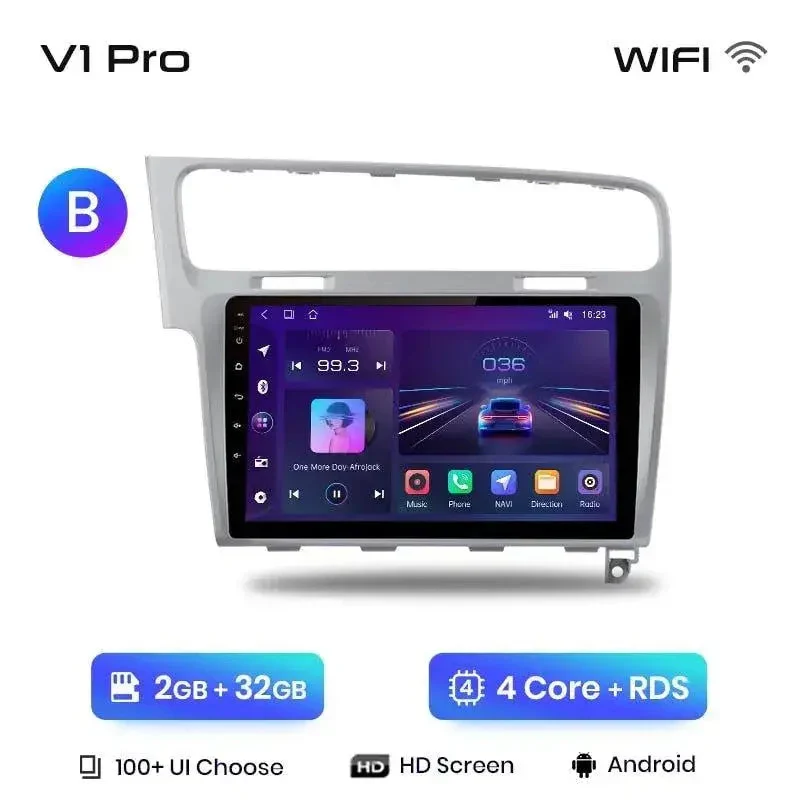 Radio Android do Volkswagen VW Golf 7 (VII) (2013-2017) CarPlay Android Auto 4G WiFi GPS DSP