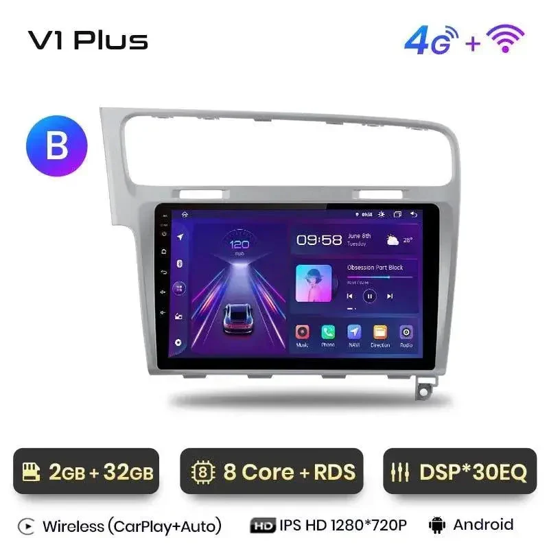 Radio Android do Volkswagen VW Golf 7 (VII) (2013-2017) CarPlay Android Auto 4G WiFi GPS DSP