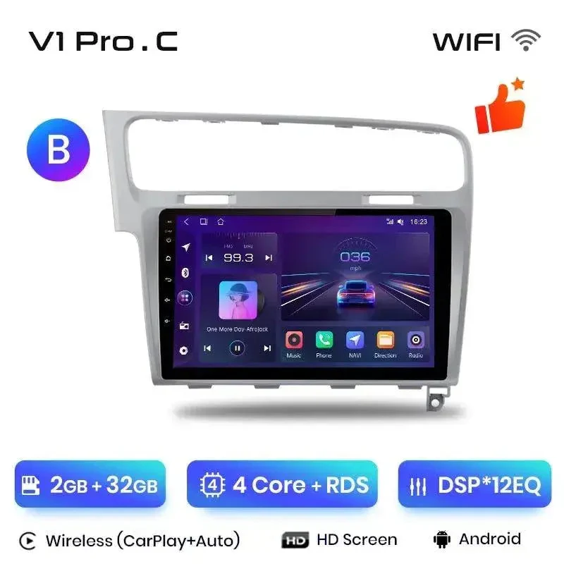 Radio Android do Volkswagen VW Golf 7 (VII) (2013-2017) CarPlay Android Auto 4G WiFi GPS DSP