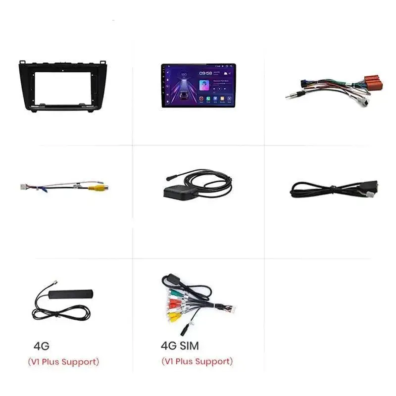 Radio Android do Mazda 6 GH (2007-2012) CarPlay Android Auto 4G WiFi GPS DSP