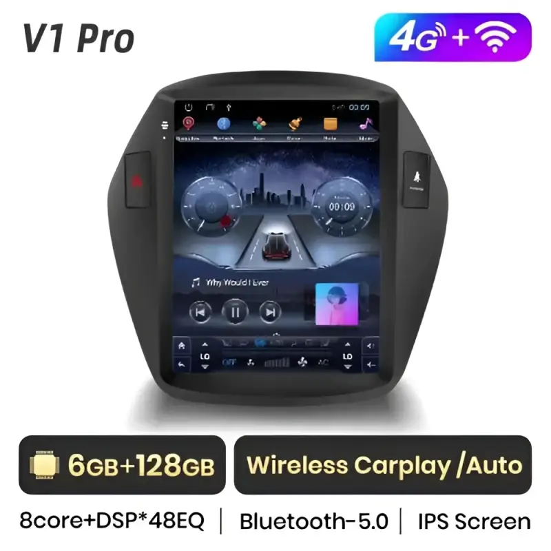 Radio Android do Hyundai Tucson II ix35 Multimedialne (2010-2015) CarPlay Android Auto 4G WiFi GPS DSP