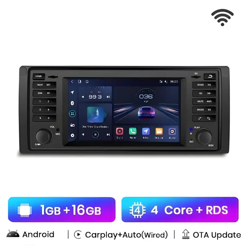 Radio Android do BMW Serii 5 E39 X5 E53 Multimedialne (1996-2006) CarPlay Android Auto 4G WiFi GPS DSP