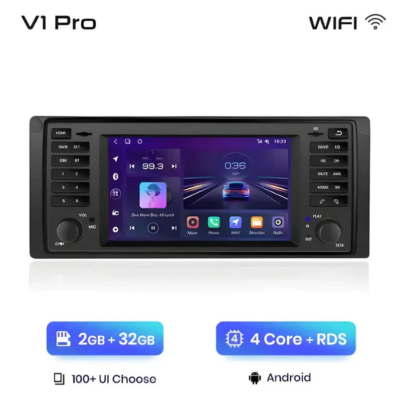 Radio Android do BMW Serii 5 E39 X5 E53 Multimedialne (1996-2006) CarPlay Android Auto 4G WiFi GPS DSP