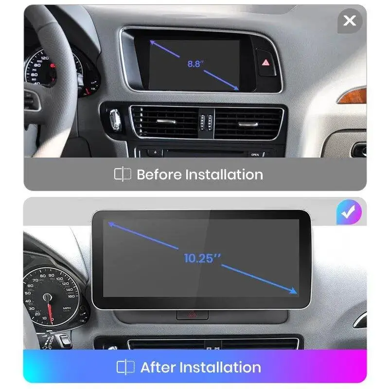 Radio Android do Audi Q5 Dedykowany Multimedialny (2009-2016) CarPlay Android Auto 4G WiFi GPS DSP Ekran