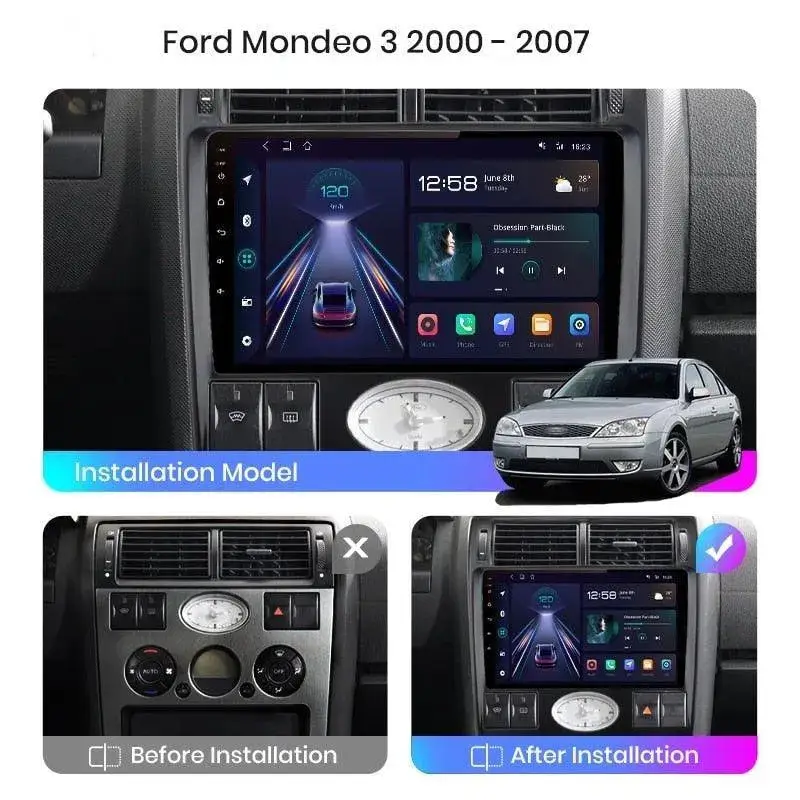 Radio Android do Ford Mondeo III (MK3) (2000-2007) CarPlay Android Auto 4G WiFi GPS DSP