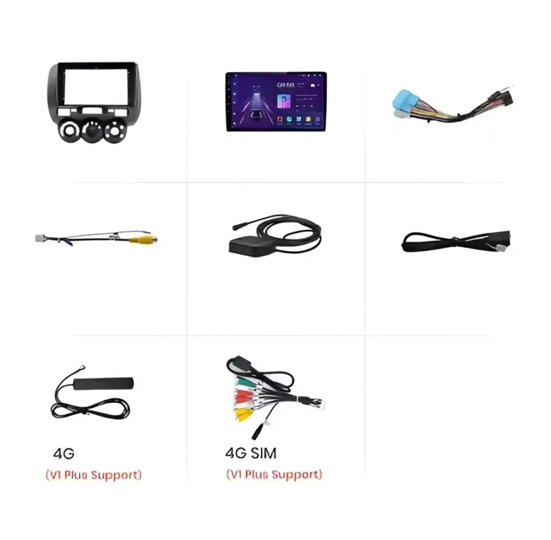 Radio Android do Honda Fit Jazz City (2002-2007) CarPlay Android Auto 4G WiFi GPS DSP