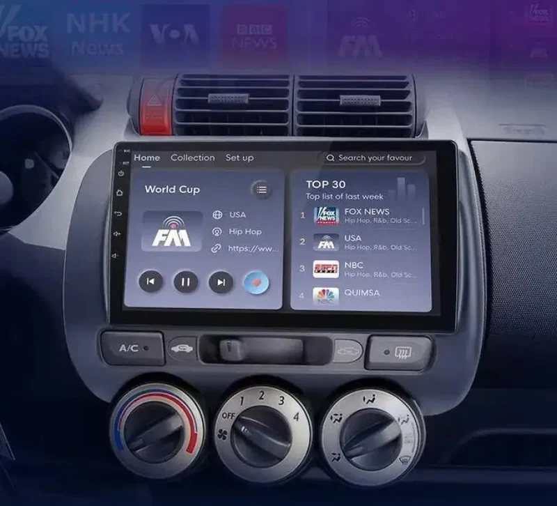 Radio Android do Honda Fit Jazz City (2002-2007) CarPlay Android Auto 4G WiFi GPS DSP