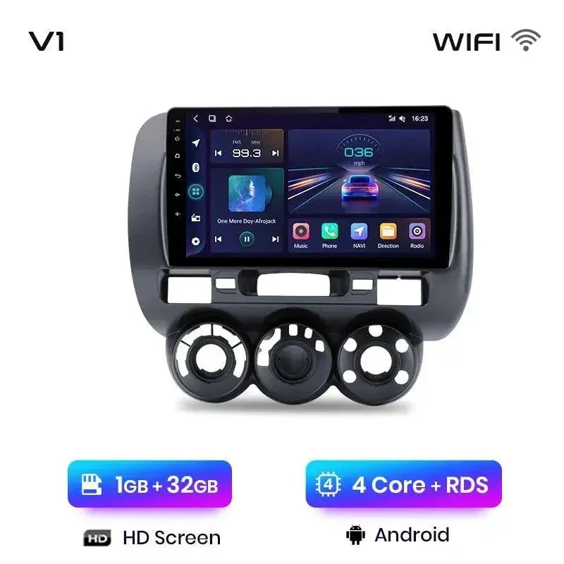 Radio Android do Honda Fit Jazz City (2002-2007) CarPlay Android Auto 4G WiFi GPS DSP