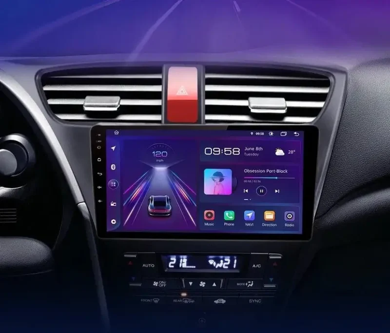 Radio Android do Honda Civic IX (2012-2017) CarPlay Android Auto 4G WiFi GPS DSP
