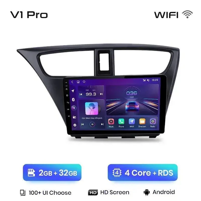 Radio Android do Honda Civic IX (2012-2017) CarPlay Android Auto 4G WiFi GPS DSP