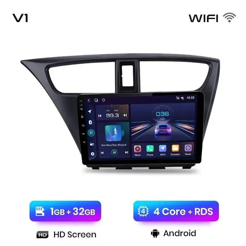 Radio Android do Honda Civic IX (2012-2017) CarPlay Android Auto 4G WiFi GPS DSP