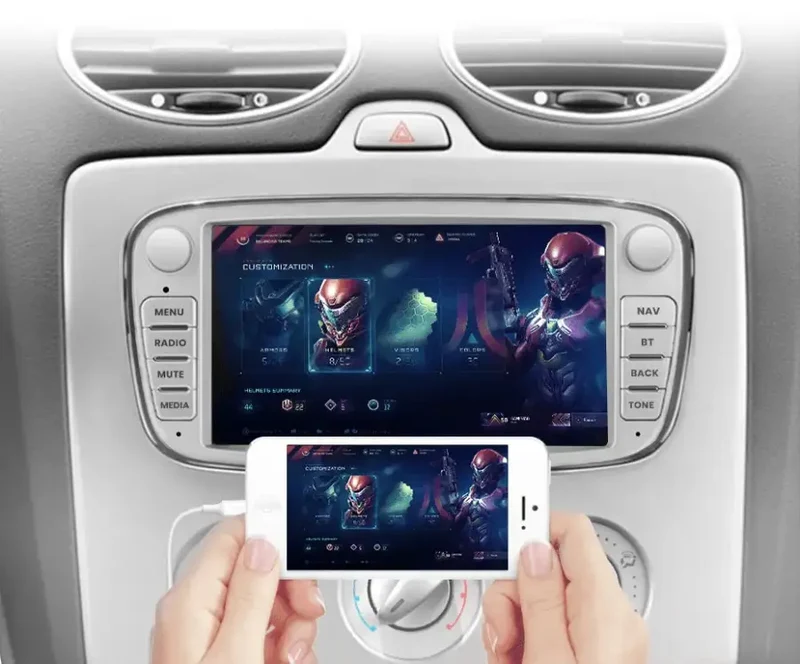 Radio Android do Ford Focus S-Max Mondeo Galaxy C-Max Kuga Multimedialne CarPlay Android Auto 4G WiFi GPS DSP